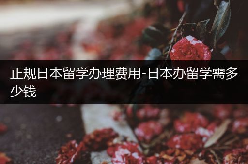 正规日本留学办理费用-日本办留学需多少钱