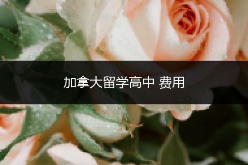 加拿大留学高中 费用