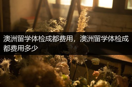 澳洲留学体检成都费用，澳洲留学体检成都费用多少