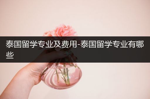 泰国留学专业及费用-泰国留学专业有哪些