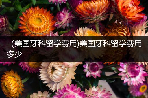 （美国牙科留学费用)美国牙科留学费用多少