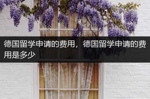 德国留学申请的费用，德国留学申请的费用是多少