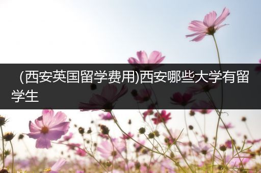 （西安英国留学费用)西安哪些大学有留学生