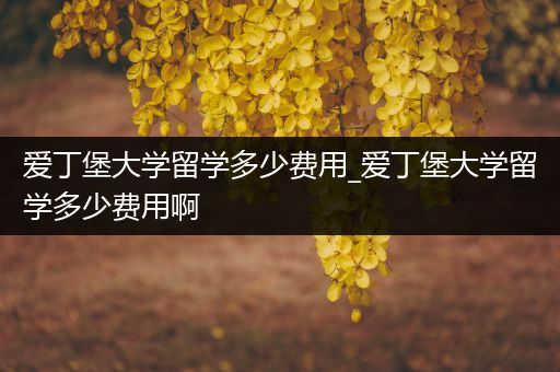 爱丁堡大学留学多少费用_爱丁堡大学留学多少费用啊
