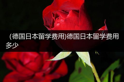 （德国日本留学费用)德国日本留学费用多少