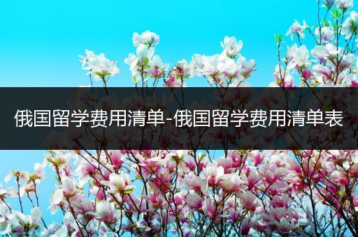 俄国留学费用清单-俄国留学费用清单表
