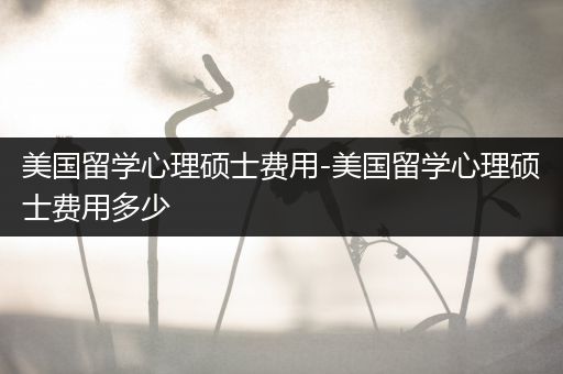 美国留学心理硕士费用-美国留学心理硕士费用多少