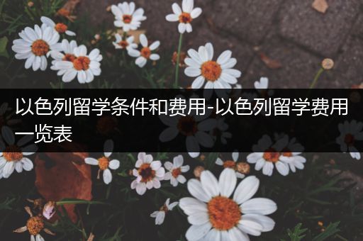 以色列留学条件和费用-以色列留学费用一览表