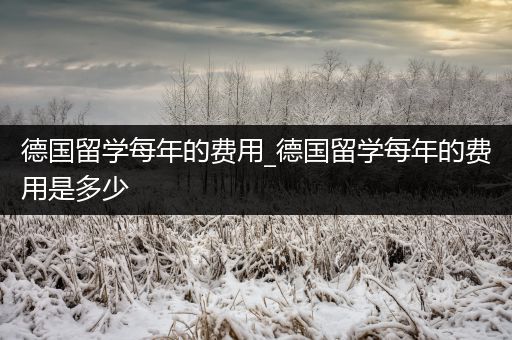 德国留学每年的费用_德国留学每年的费用是多少