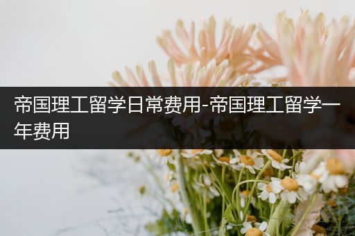 帝国理工留学日常费用-帝国理工留学一年费用