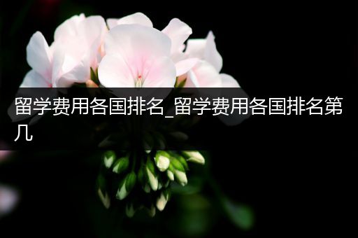 留学费用各国排名_留学费用各国排名第几