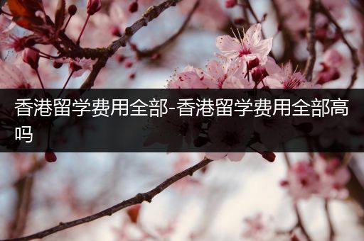 香港留学费用全部-香港留学费用全部高吗