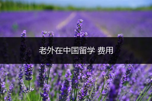 老外在中国留学 费用