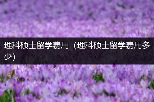 理科硕士留学费用（理科硕士留学费用多少）