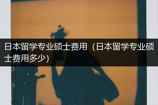 日本留学专业硕士费用（日本留学专业硕士费用多少）