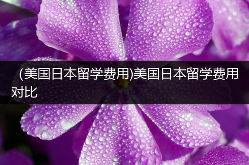 （美国日本留学费用)美国日本留学费用对比
