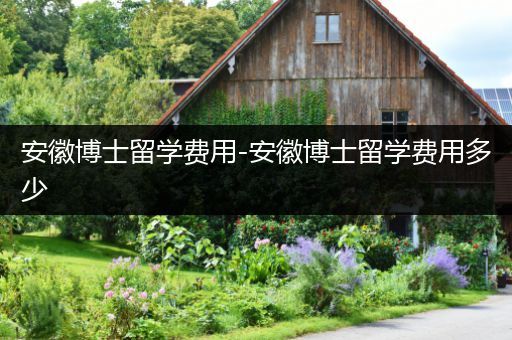 安徽博士留学费用-安徽博士留学费用多少