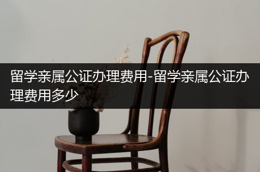 留学亲属公证办理费用-留学亲属公证办理费用多少