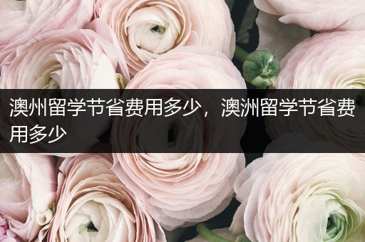 澳州留学节省费用多少，澳洲留学节省费用多少
