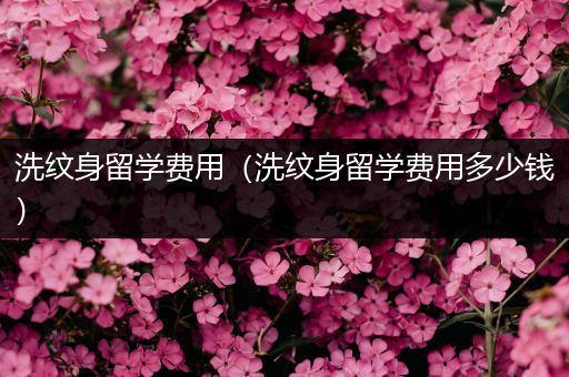 洗纹身留学费用（洗纹身留学费用多少钱）