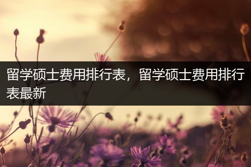 留学硕士费用排行表，留学硕士费用排行表最新