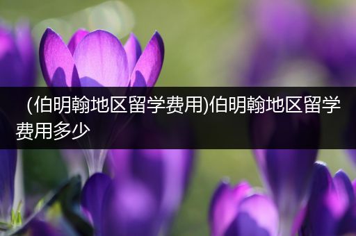 （伯明翰地区留学费用)伯明翰地区留学费用多少