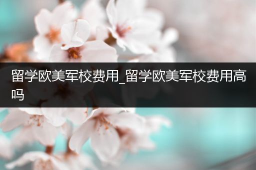 留学欧美军校费用_留学欧美军校费用高吗