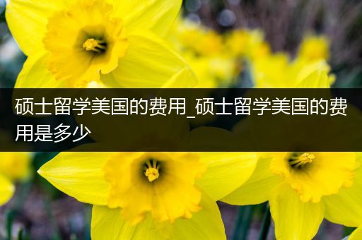 硕士留学美国的费用_硕士留学美国的费用是多少