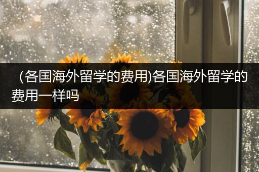 （各国海外留学的费用)各国海外留学的费用一样吗