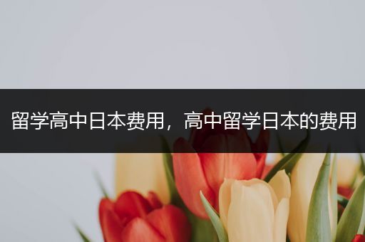 留学高中日本费用，高中留学日本的费用