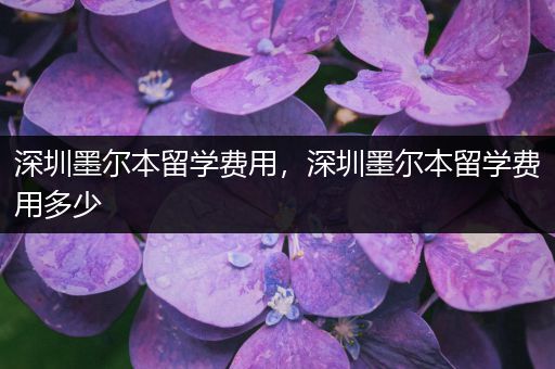 深圳墨尔本留学费用，深圳墨尔本留学费用多少