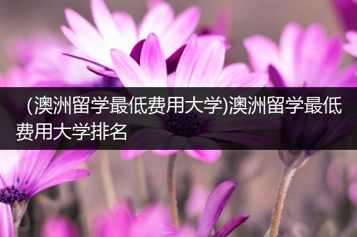 （澳洲留学最低费用大学)澳洲留学最低费用大学排名