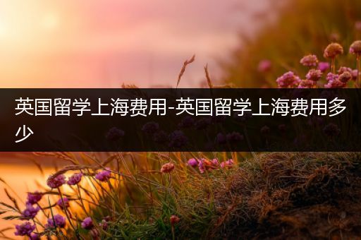 英国留学上海费用-英国留学上海费用多少