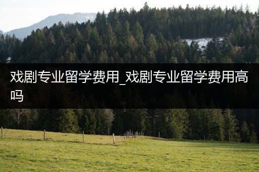 戏剧专业留学费用_戏剧专业留学费用高吗
