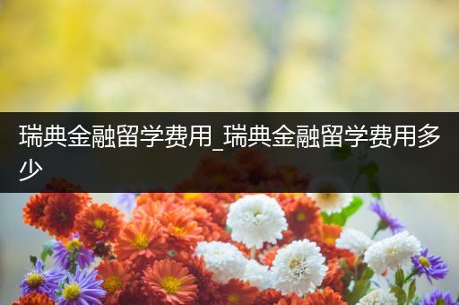 瑞典金融留学费用_瑞典金融留学费用多少