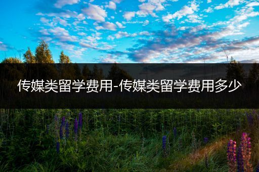 传媒类留学费用-传媒类留学费用多少