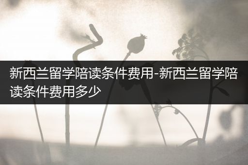 新西兰留学陪读条件费用-新西兰留学陪读条件费用多少