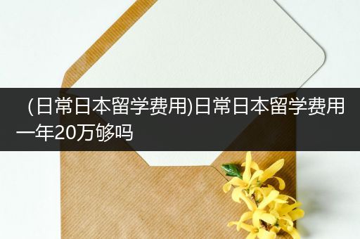 （日常日本留学费用)日常日本留学费用一年20万够吗