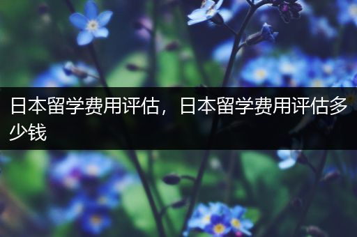 日本留学费用评估，日本留学费用评估多少钱