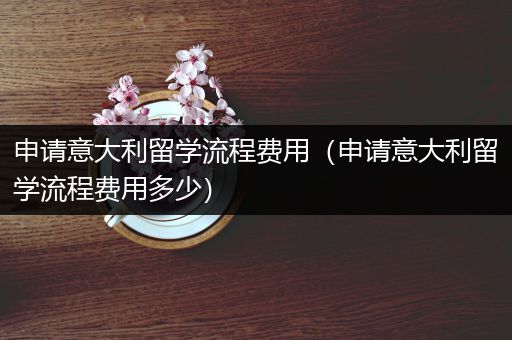申请意大利留学流程费用（申请意大利留学流程费用多少）