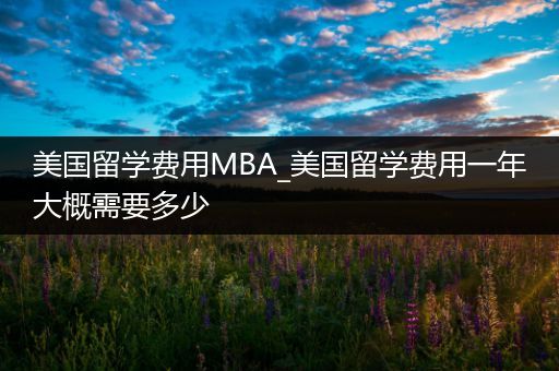 美国留学费用MBA_美国留学费用一年大概需要多少