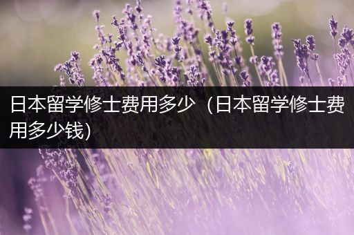日本留学修士费用多少（日本留学修士费用多少钱）