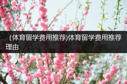 （体育留学费用推荐)体育留学费用推荐理由