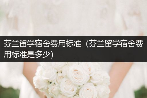 芬兰留学宿舍费用标准（芬兰留学宿舍费用标准是多少）
