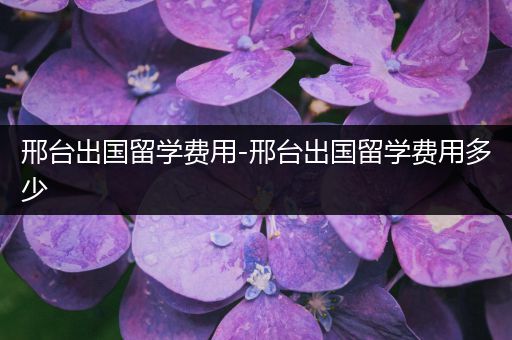 邢台出国留学费用-邢台出国留学费用多少