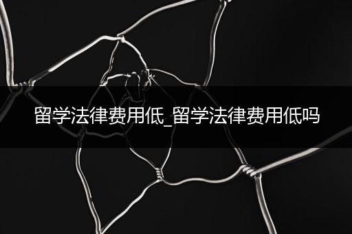 留学法律费用低_留学法律费用低吗