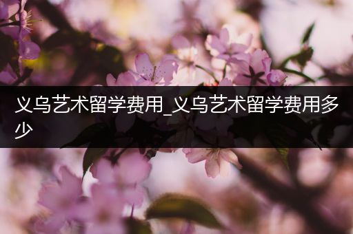 义乌艺术留学费用_义乌艺术留学费用多少