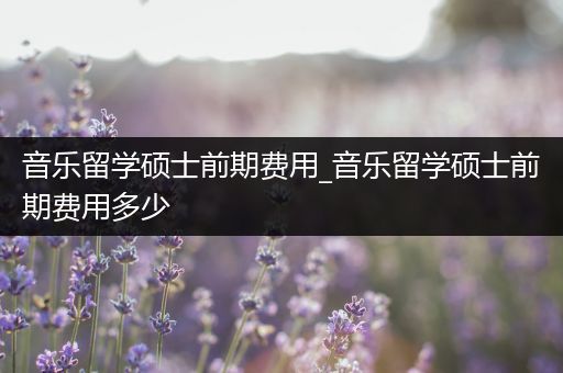 音乐留学硕士前期费用_音乐留学硕士前期费用多少