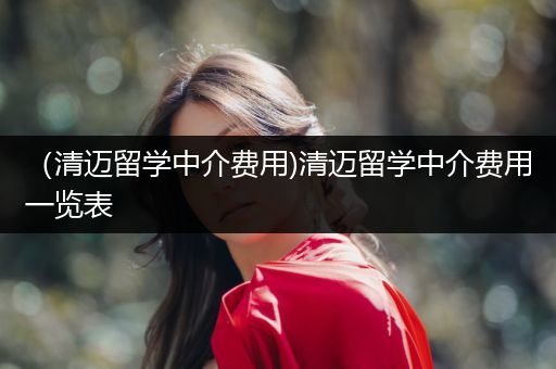 （清迈留学中介费用)清迈留学中介费用一览表