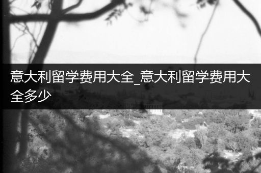 意大利留学费用大全_意大利留学费用大全多少
